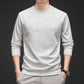 Männer loser runder Halsboden Langarm T-Shirt