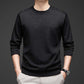 Männer loser runder Halsboden Langarm T-Shirt