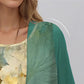 Elegantes Blumenchiffon-Kleid 2-teiliges Set
