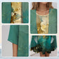 Elegantes Blumenchiffon-Kleid 2-teiliges Set