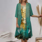 Elegantes Blumenchiffon-Kleid 2-teiliges Set