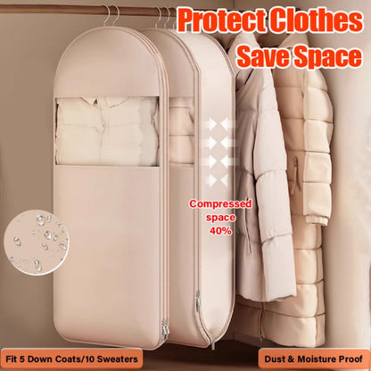 Tempo Saving Hanging Garment Bag mit Selbst Kompression Reißverschluss