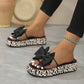 🎀2025 Sommer-Sonderangebot: 30% Rabatt auf Slip-on-Schuhe mit Leopardendruck, Bogen und dicker Sohle