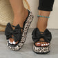 🎀2025 Sommer-Sonderangebot: 30% Rabatt auf Slip-on-Schuhe mit Leopardendruck, Bogen und dicker Sohle
