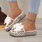 🎀2025 Sommer-Sonderangebot: 30% Rabatt auf Slip-on-Schuhe mit Leopardendruck, Bogen und dicker Sohle