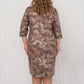 Frauen eleganter Plus -Size -Blumendruckkleid