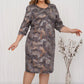 Frauen eleganter Plus -Size -Blumendruckkleid