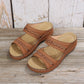 Retro -Bogenunterstützung Orthopädische Keilsandalen