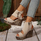 Frauen Quaste Open Tobe Plattform Keilsandalen✨✨