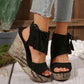Frauen Quaste Open Tobe Plattform Keilsandalen✨✨