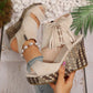 Frauen Quaste Open Tobe Plattform Keilsandalen✨✨