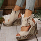 Frauen Quaste Open Tobe Plattform Keilsandalen✨✨