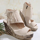 Frauen Quaste Open Tobe Plattform Keilsandalen✨✨