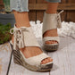 Frauen Quaste Open Tobe Plattform Keilsandalen✨✨