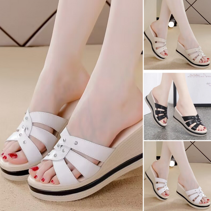 👑Slope Ferse Line Sandalen👡