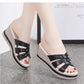 👑Slope Ferse Line Sandalen👡