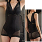 Figurformender Body aus Mesh mit Bauchkontrolle für Damen