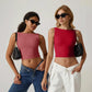💖High Neck Slim Fit Crop Tank Shirt Y2k Tops-6