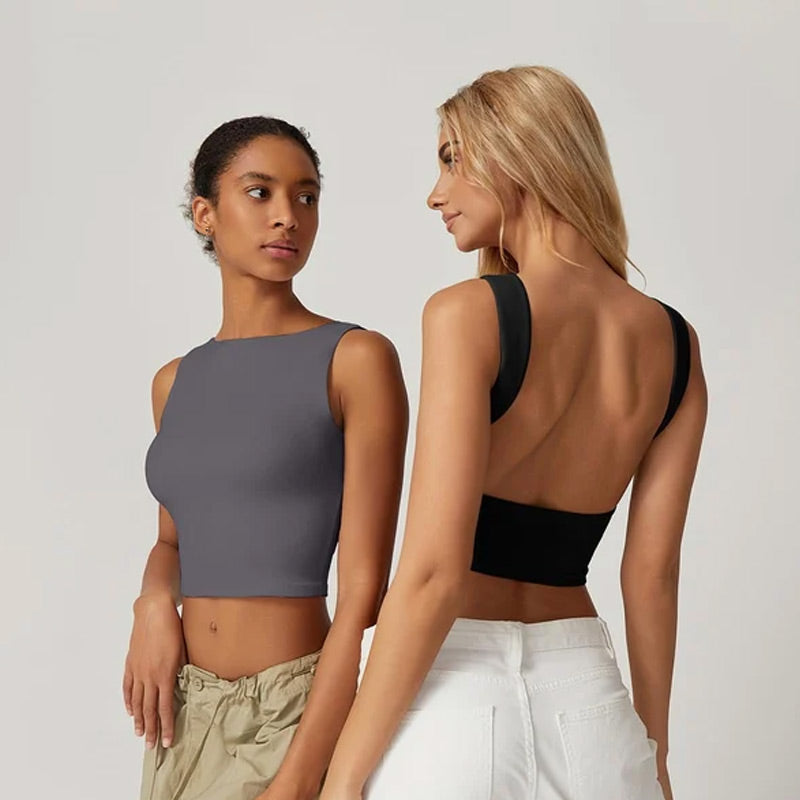 💖High Neck Slim Fit Crop Tank Shirt Y2k Tops-8