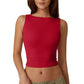 💖High Neck Slim Fit Crop Tank Shirt Y2k Tops-11