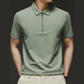 Herren -Casual Falten -Resistant Reißverschluss Revers Short -Ärmelhemd👕