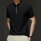 Herren -Casual Falten -Resistant Reißverschluss Revers Short -Ärmelhemd👕