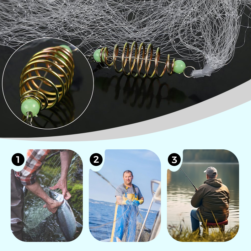 🔥2025 Hot Sale 50% Off🔥Fishing Gill Net with Spring Bait Trap-4