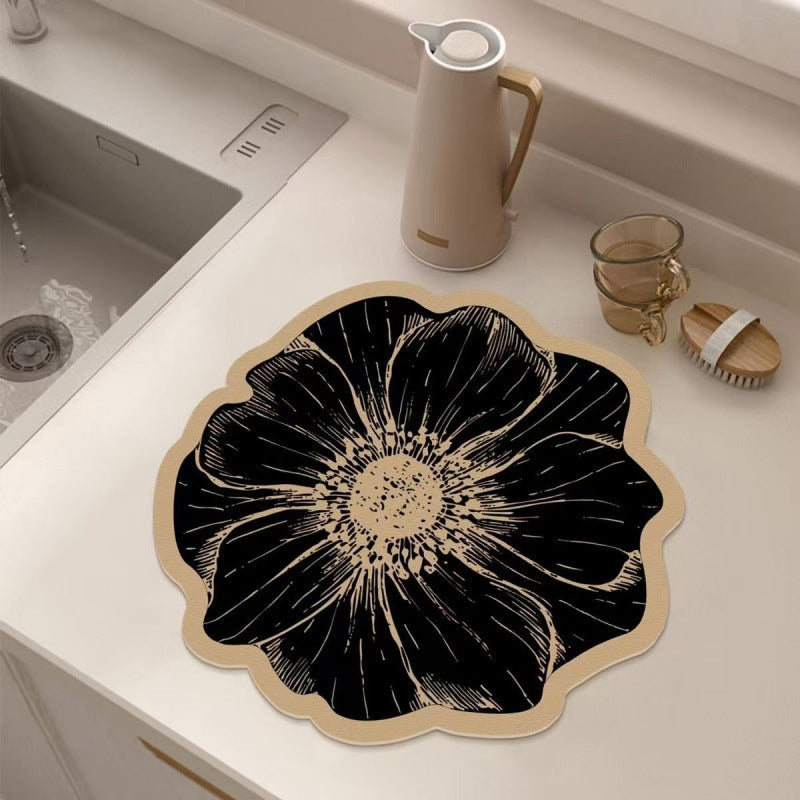 💥Flower-Shaped Dish Drying Mat for Kitchen Counter💧-9