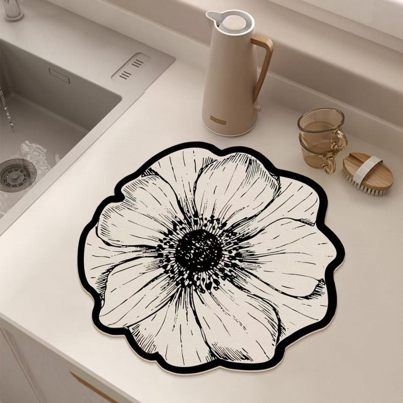 💥Flower-Shaped Dish Drying Mat for Kitchen Counter💧-10