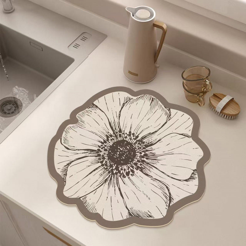💥Flower-Shaped Dish Drying Mat for Kitchen Counter💧-11