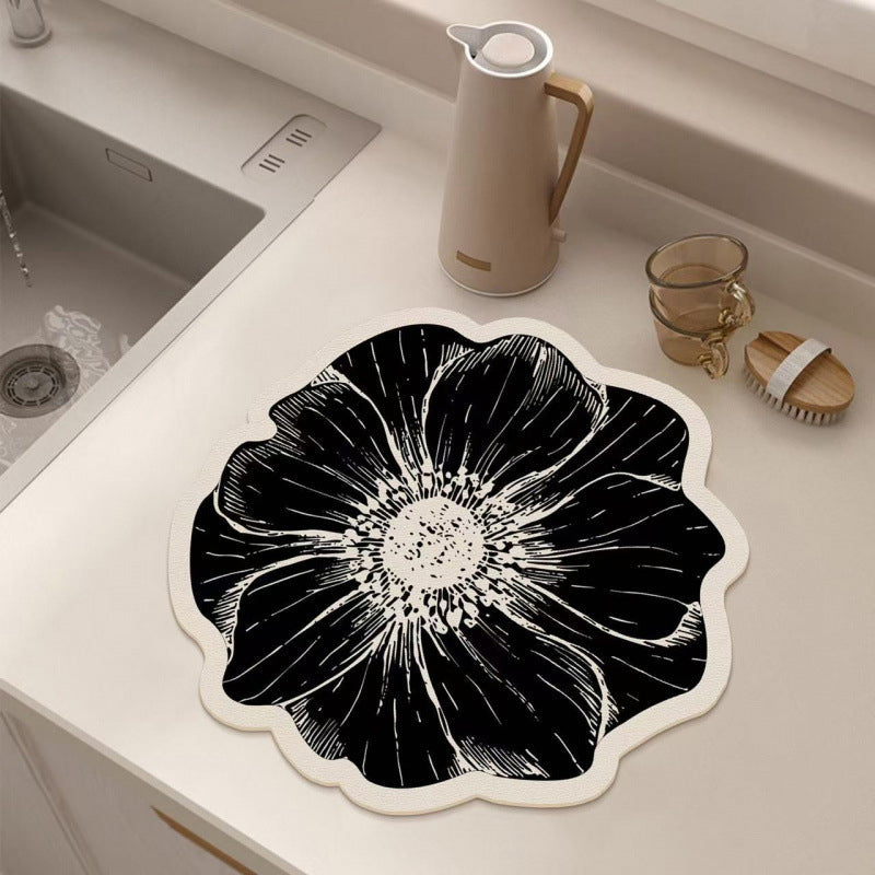 💥Flower-Shaped Dish Drying Mat for Kitchen Counter💧-13