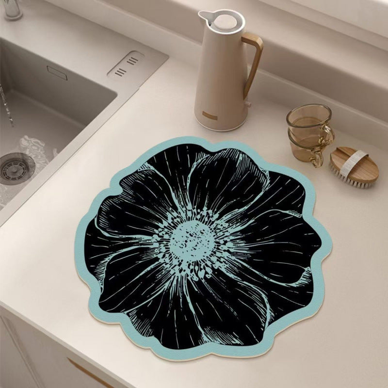 💥Flower-Shaped Dish Drying Mat for Kitchen Counter💧-12