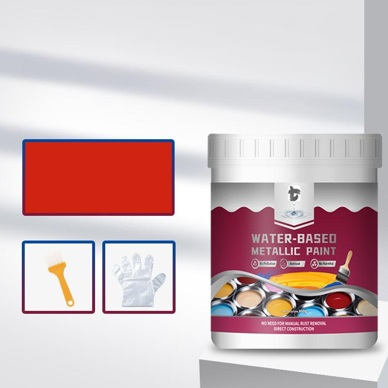⏳Time-Limited Special⏰Rust Converter Metallic Paint – One coat stops rust, no sanding, no fumes. Dries to a sleek metal finish. Perfect for garden tools & gates. 🔨🛡️-10