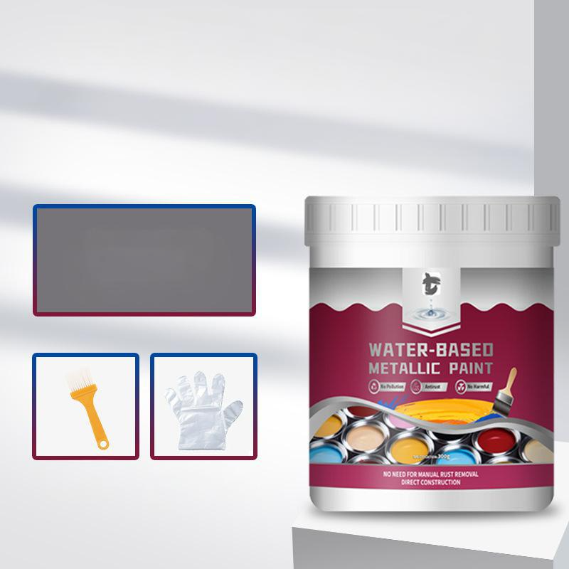 ⏳Time-Limited Special⏰Rust Converter Metallic Paint – One coat stops rust, no sanding, no fumes. Dries to a sleek metal finish. Perfect for garden tools & gates. 🔨🛡️-12