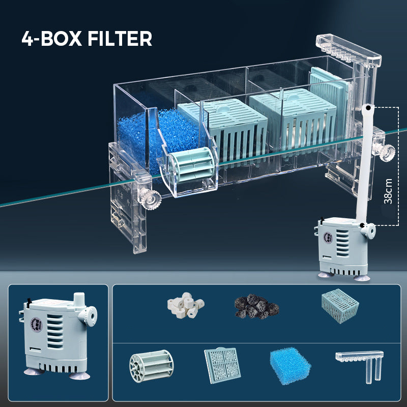 💦Fish Tank Circulating Filter Box with Water Pump-10