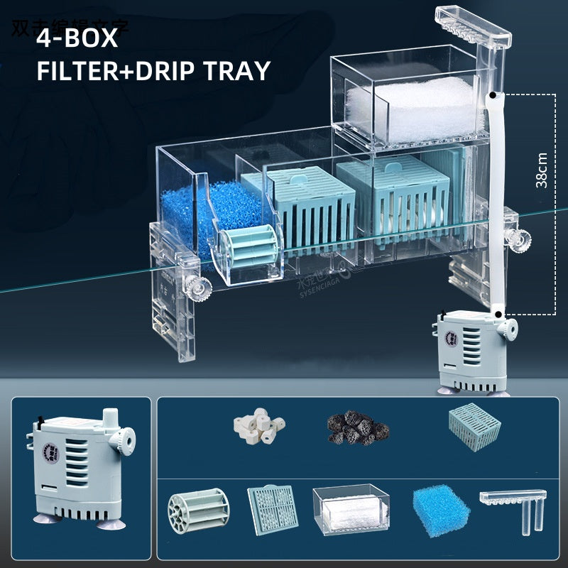 💦Fish Tank Circulating Filter Box with Water Pump-11