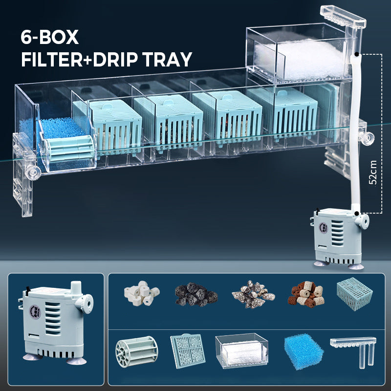 💦Fish Tank Circulating Filter Box with Water Pump-15