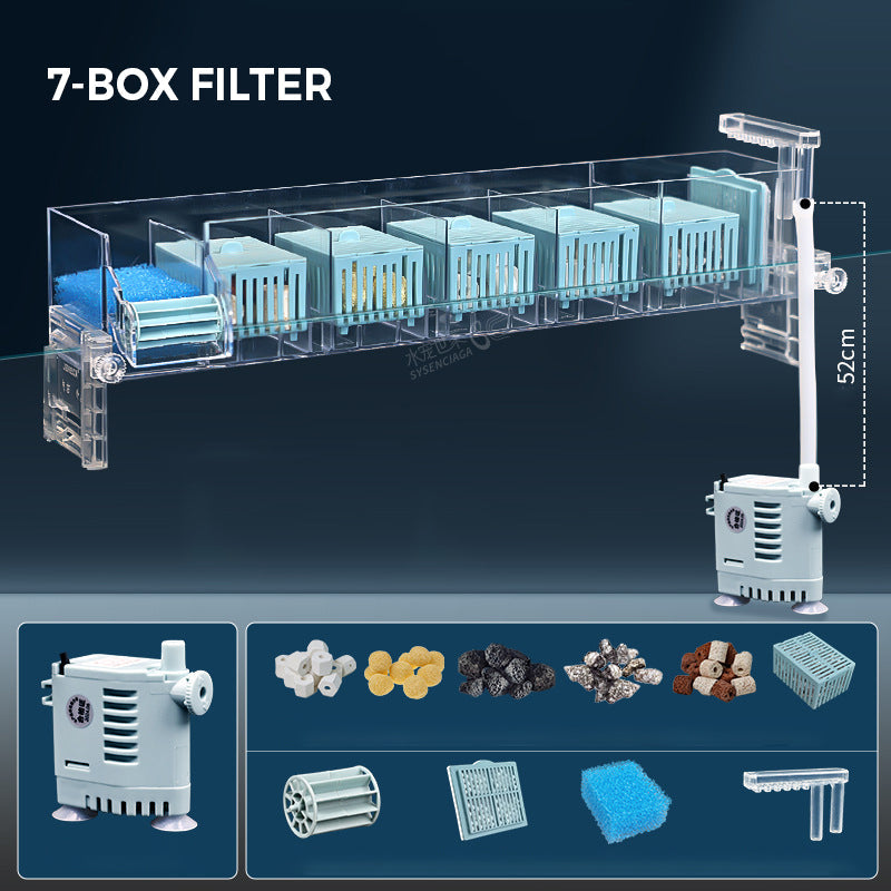 💦Fish Tank Circulating Filter Box with Water Pump-16