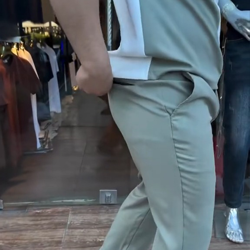 🔥 Trending This Summer! 💁‍♀️ Men's Casual Crew Neck Top and Pants Set-7