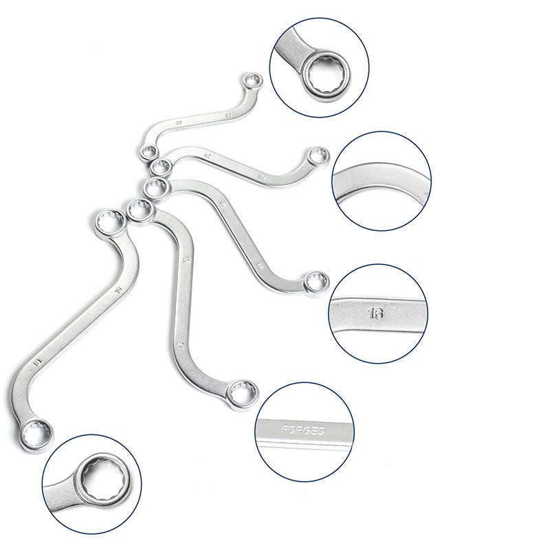 S-Style Double-Ended Box Wrench 5-Piece Set-4