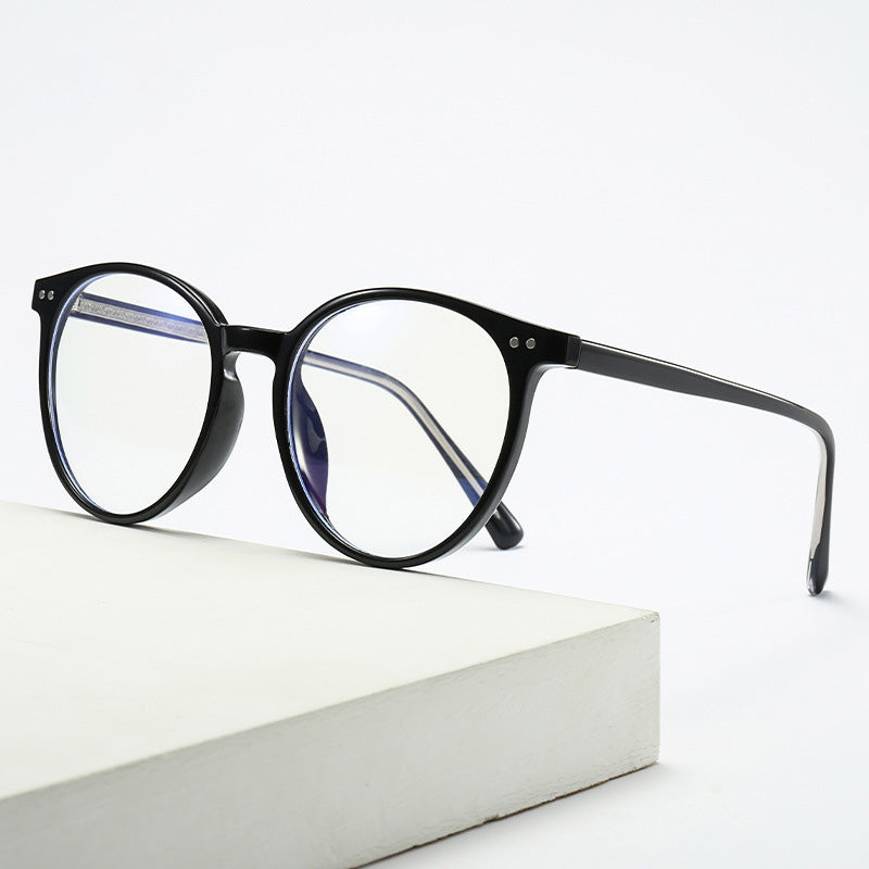 Retro Translucent Framed Glasses with Blue Light Filtering Lenses-1
