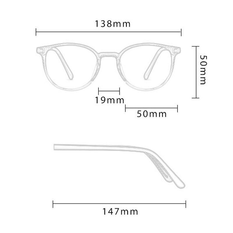 Retro Translucent Framed Glasses with Blue Light Filtering Lenses-9
