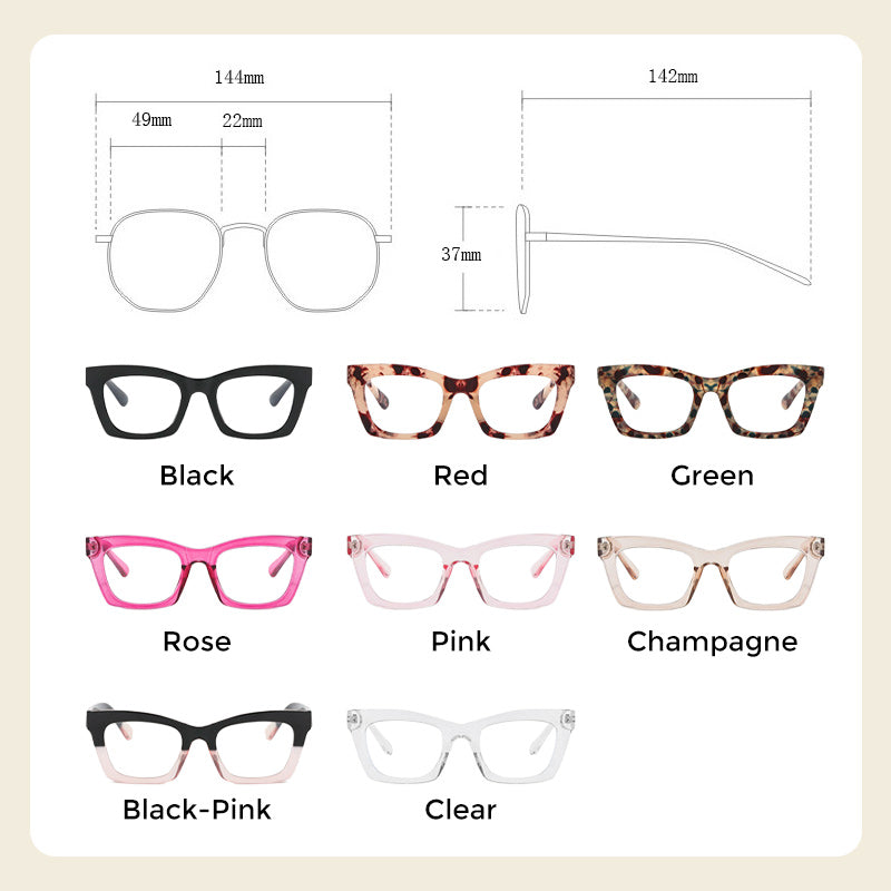 Anti-Blue Light Fashion Wide Frame Glasses-7