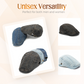 🍂 🧢 Unisex Denim Newsboy Cap – Timeless, Adjustable, Breathable