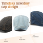 🍂 🧢 Unisex Denim Newsboy Cap – Timeless, Adjustable, Breathable