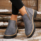🥾 Promo 50 % – Damenschuhe trendig und komfortabel, runde Spitze mit Zip 🌟👢