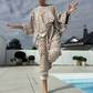 💃Ensemble 2 pièces pour femme avec haut et pantalon à imprimé léopard ——  idéal pour le brunch ou les courses du week-end