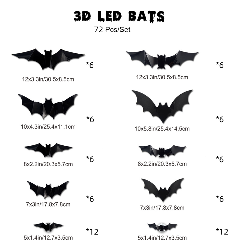 3D Bat LED Wall Light Decor-14