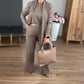⏳Time-Limited Special⏰Elegant 3-piece set including long cardigan, top and pants💞-9