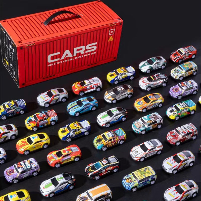 🎅Christmas promotion 50% OFF🎁48 Mini Pull-Back Cars with Built-In Garage Set-1